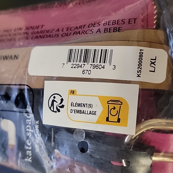 New Kate Spade New York Women's Zip Embossed Logo Pink Belt Bag L/XL $90! - Picture 9 of 9